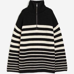 NEVER WORN H&M Rib Knit Half Zip Sweater